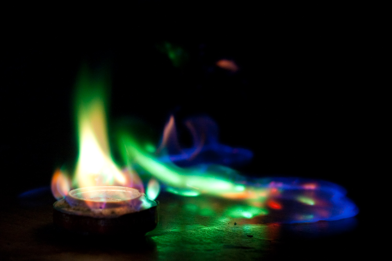 Colorful fire