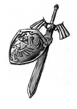 Master Sword and Hylian Shield