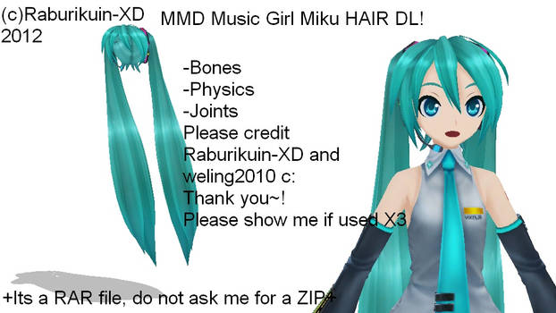 MMD~ MG Miku Hair DL!