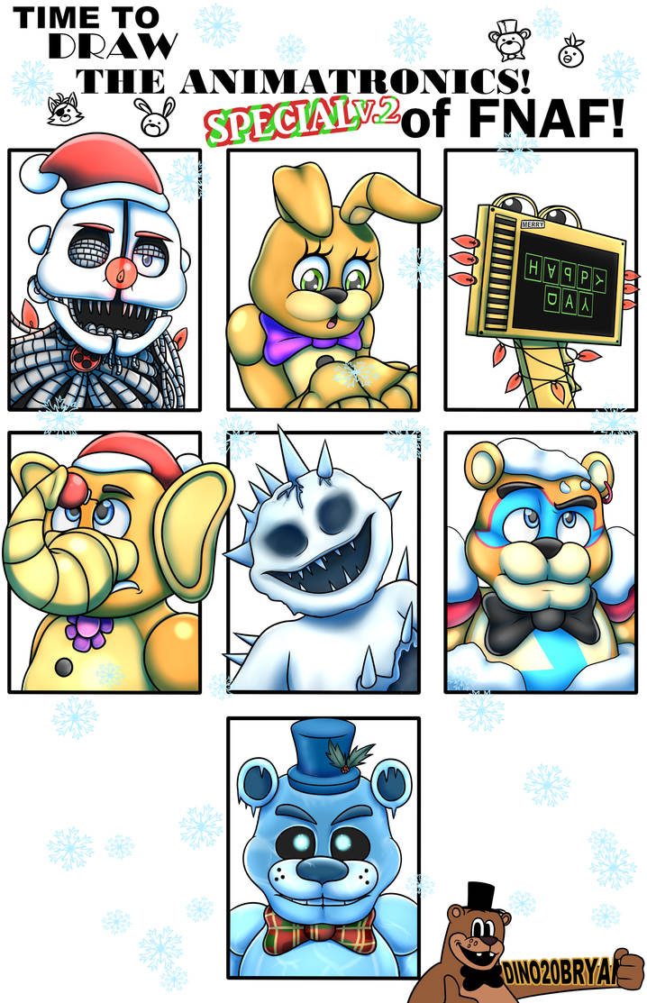 Fnafi Time to Draw the Animatronics of FNAF (Special 2!) by Dino20Bryan on ...