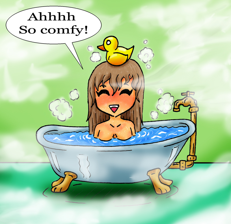 Yami takes a bath?