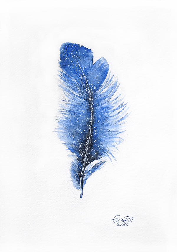 Blue feather by ericadalmaso