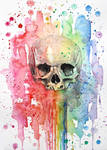Rainbow skull by ericadalmaso