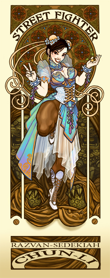 Art Nouveau Chun Li by Razvan-Sedekiah