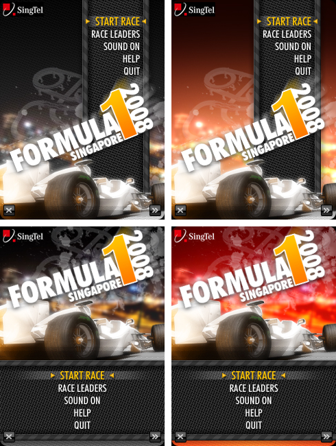Mobile Game UI - Singtel F1