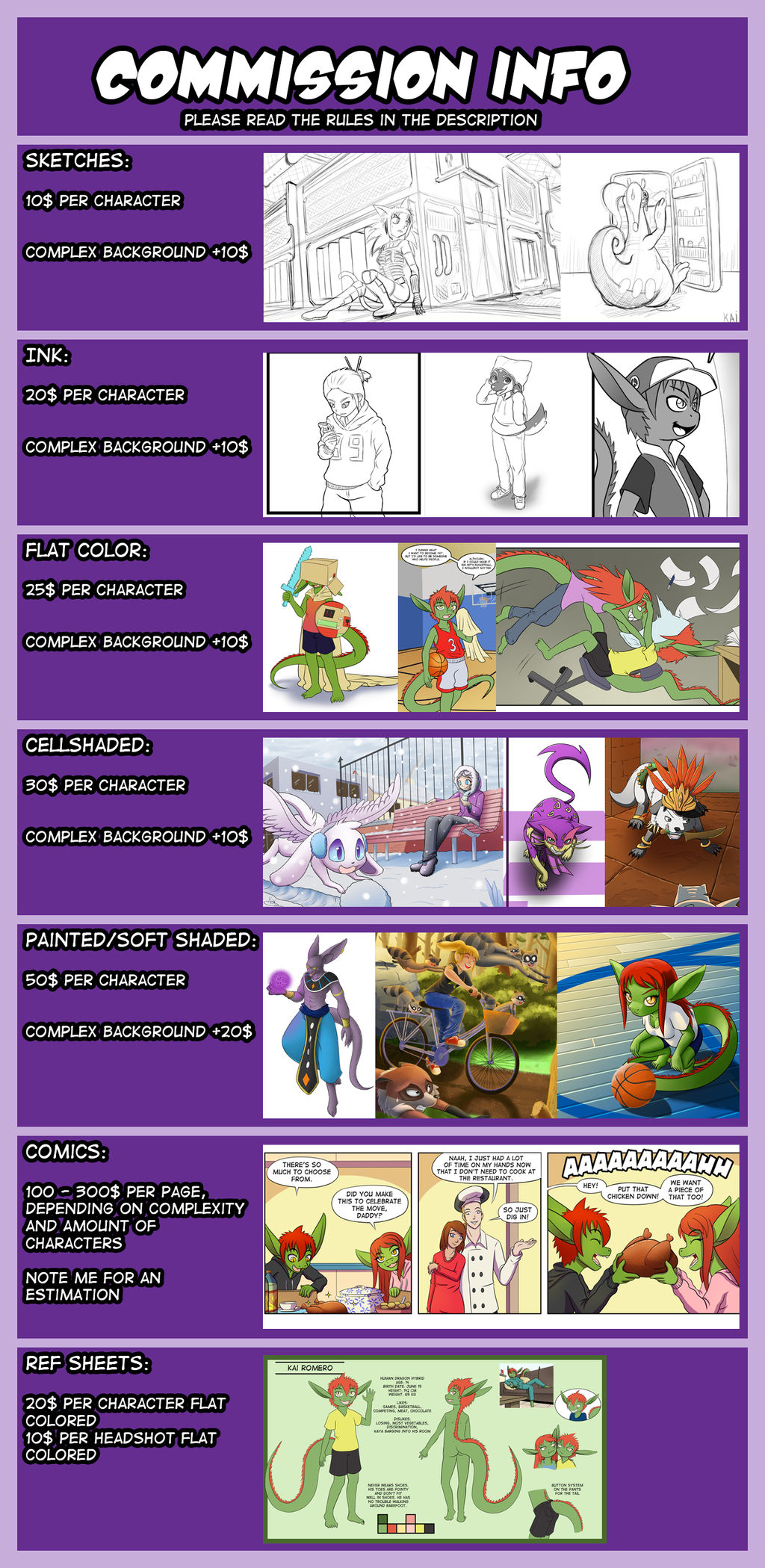 Commission sheet by TheNekoboi