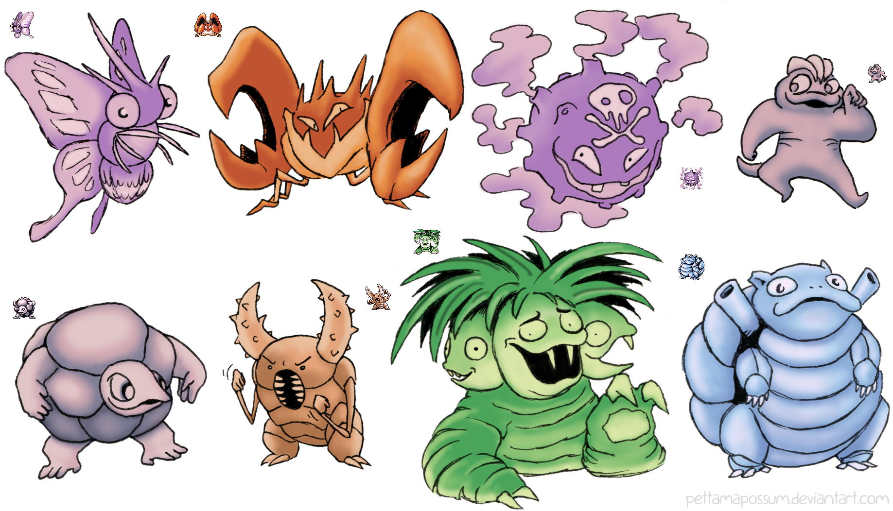 Pokemon Red/Blue - Sprite Redraw Compilation 1 by pettamapossum on  DeviantArt