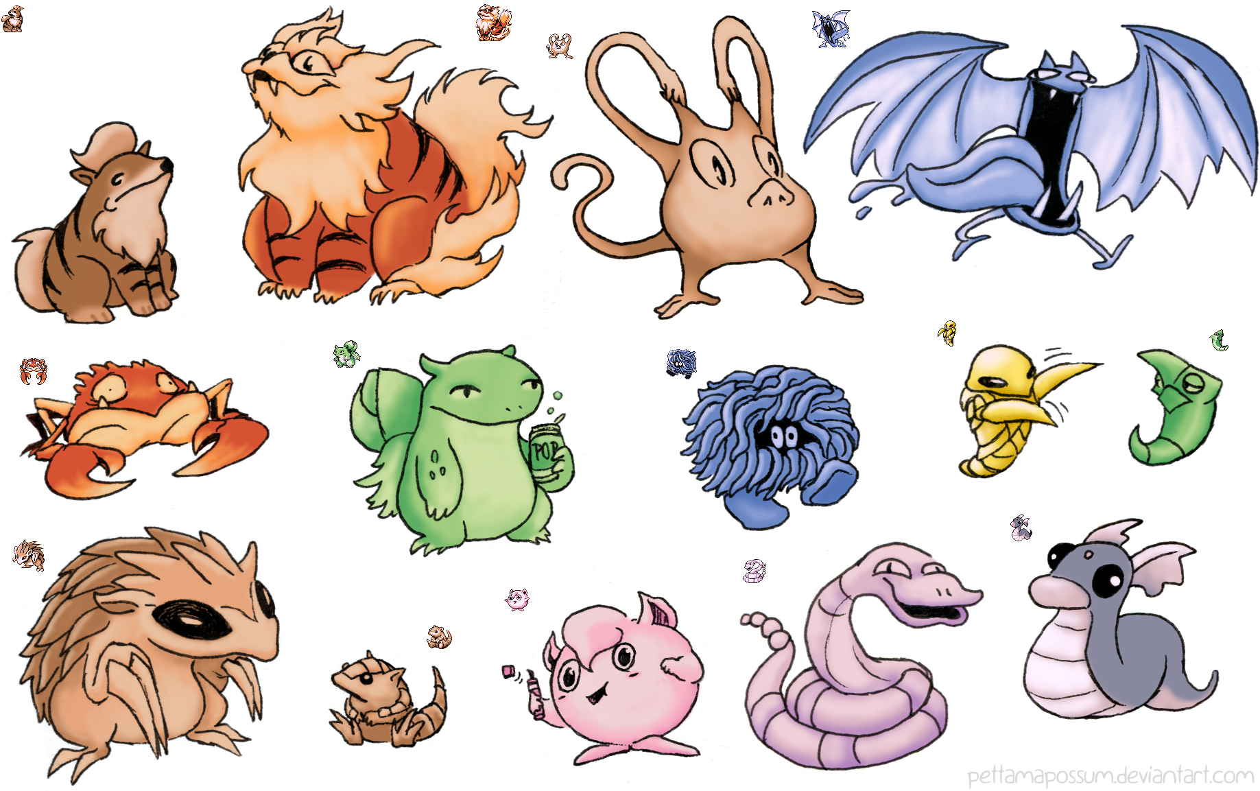 Awesome Pokemon Sprites from Pokemon Red or Blue