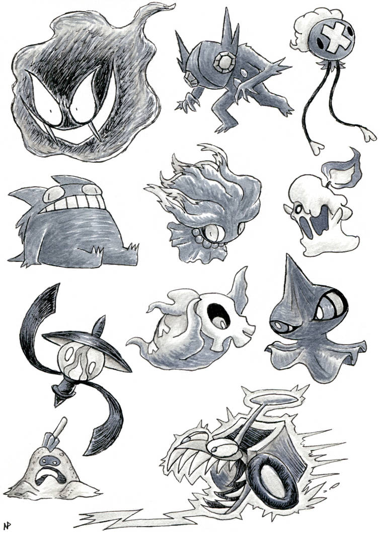 Ghost-Type Pokemon by pettamapossum on DeviantArt