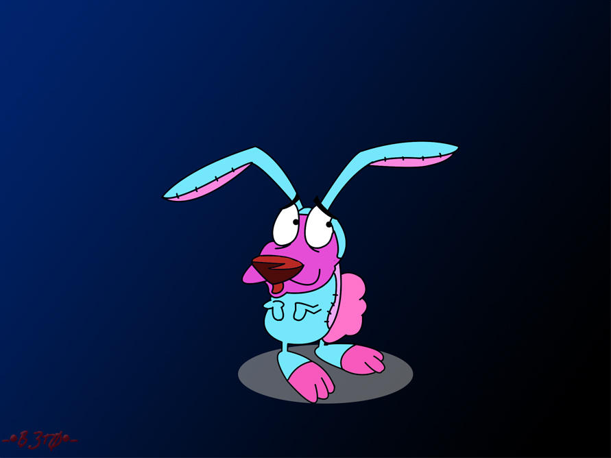 courage the cowardly bunny by AlBeRt0 on DeviantArt