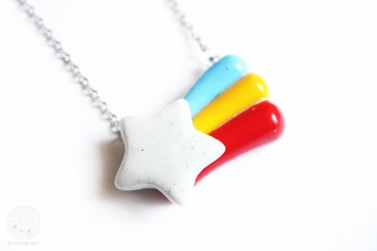 Shooting Star Necklace Polymer Clay