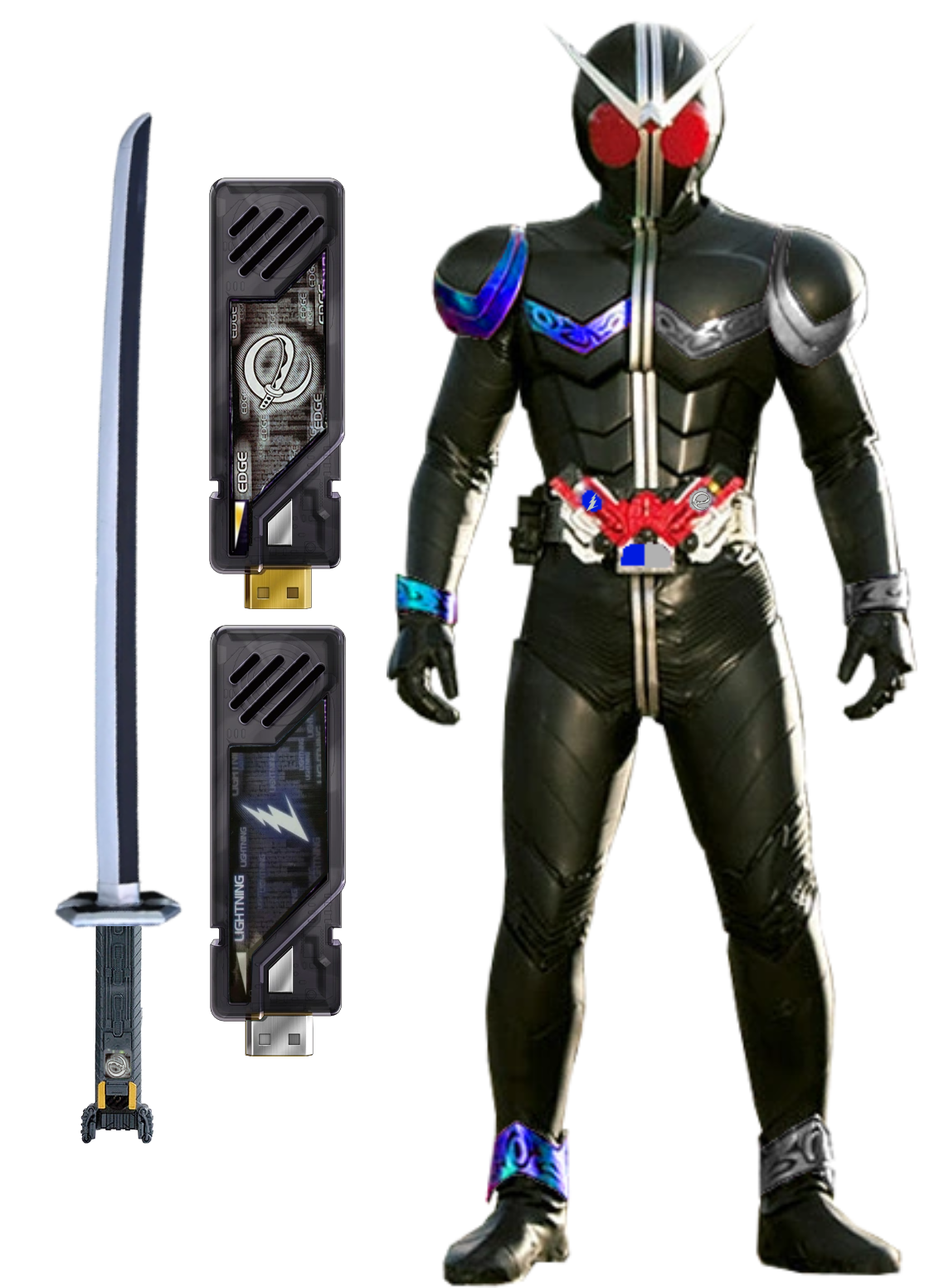 Kamen Rider Lightning Kamen Rider W LightningEdge by k1ngman8 on DeviantArt