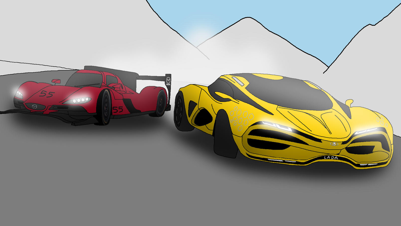 RT24-P and Raven racing in Himalayas by HiroHamadaRockz on DeviantArt