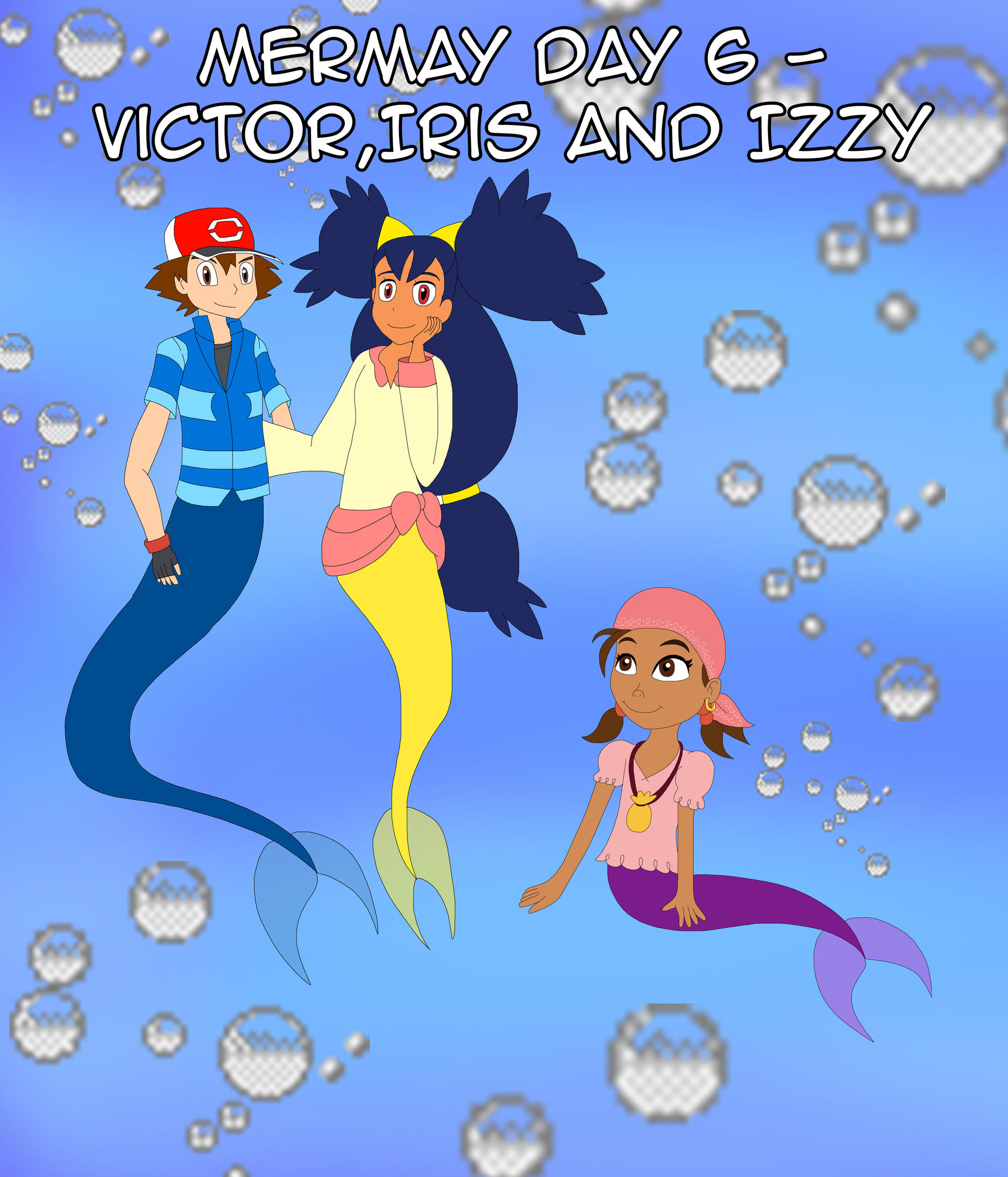 Mermay Day 6 - Victor,Iris and Izzy by HiroHamadaRockz on DeviantArt