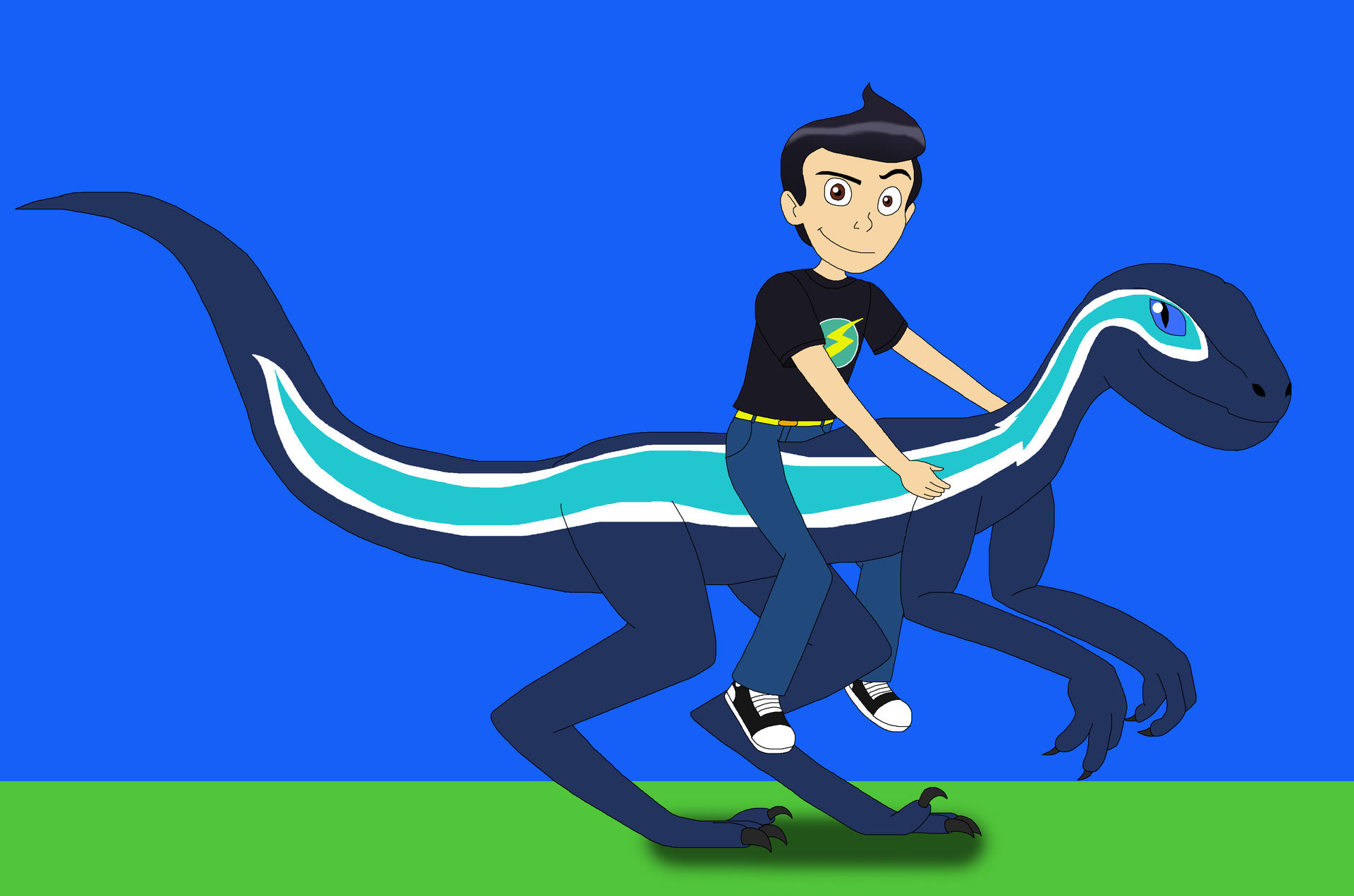 Deviantart Raptor Riding Wilbur Robinson is riding a raptor by HiroHamadaRockz on DeviantArt