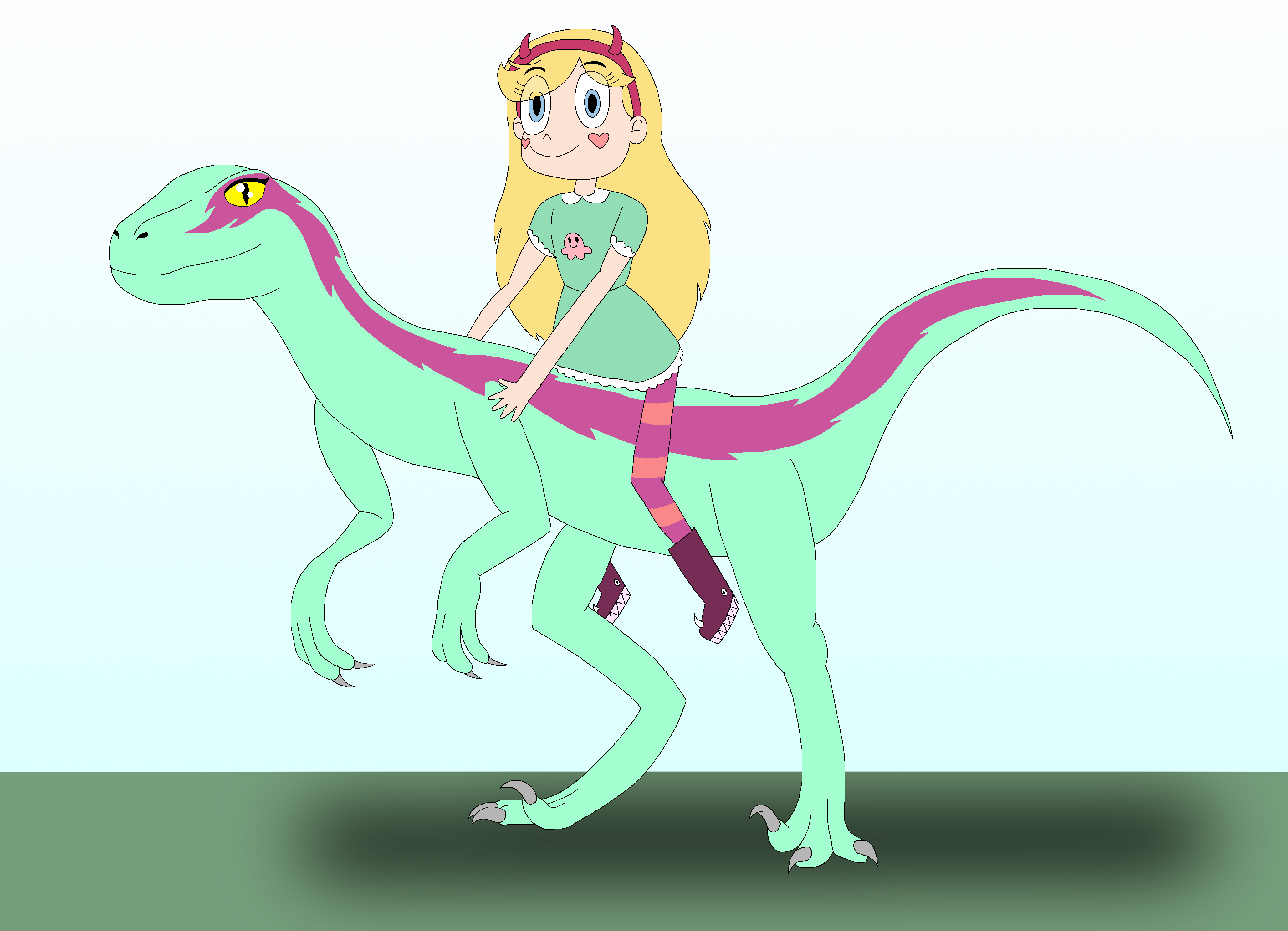 Deviantart Raptor Riding Star Butterfly riding a raptor by HiroHamadaRockz on DeviantArt