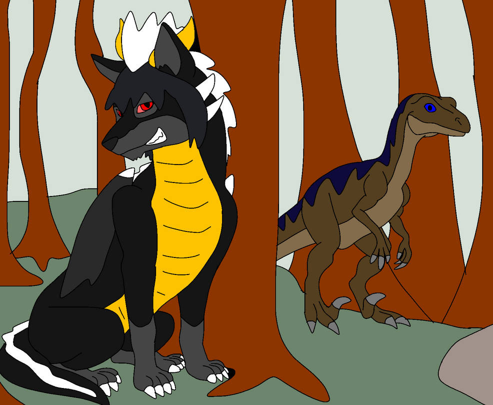 Wolf Raptor Arthur (Dragon Wolf) and David (Velociraptor) by HiroHamadaRockz on ...