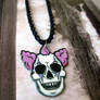 Twisted Creepy Clown Skull Halloween Necklace