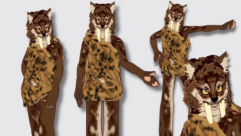 Sabertooth caveman vtuber by Jasuha on DeviantArt