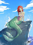 Redhead Mermaid commission by Jacogram
