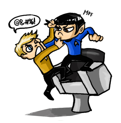 Star Trek. Fight for the chair