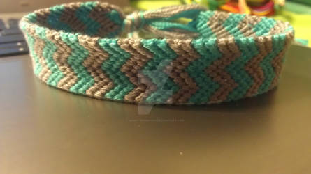 Blue Waves Double Chevron Bracelet