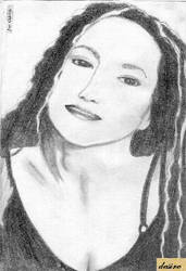 Joan Osborne pencil drawing