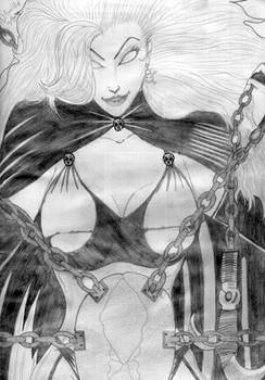 Lady Death pencil drawing