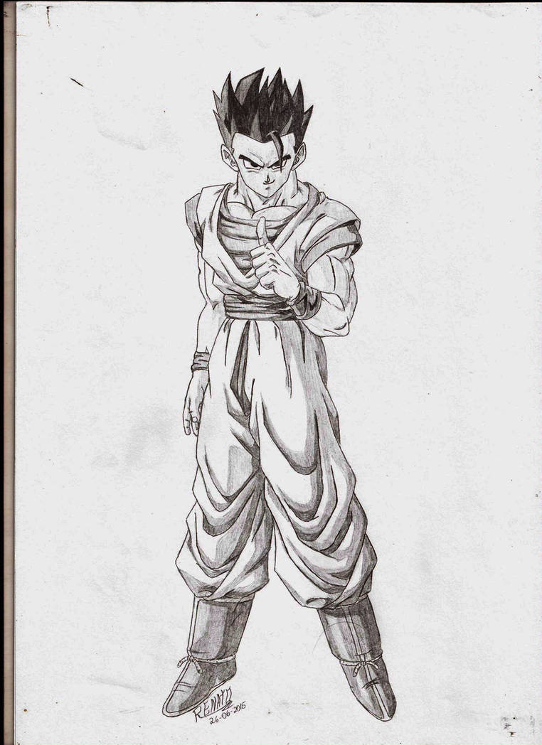 Gohan Writing GOHAN by Renatodsa on DeviantArt