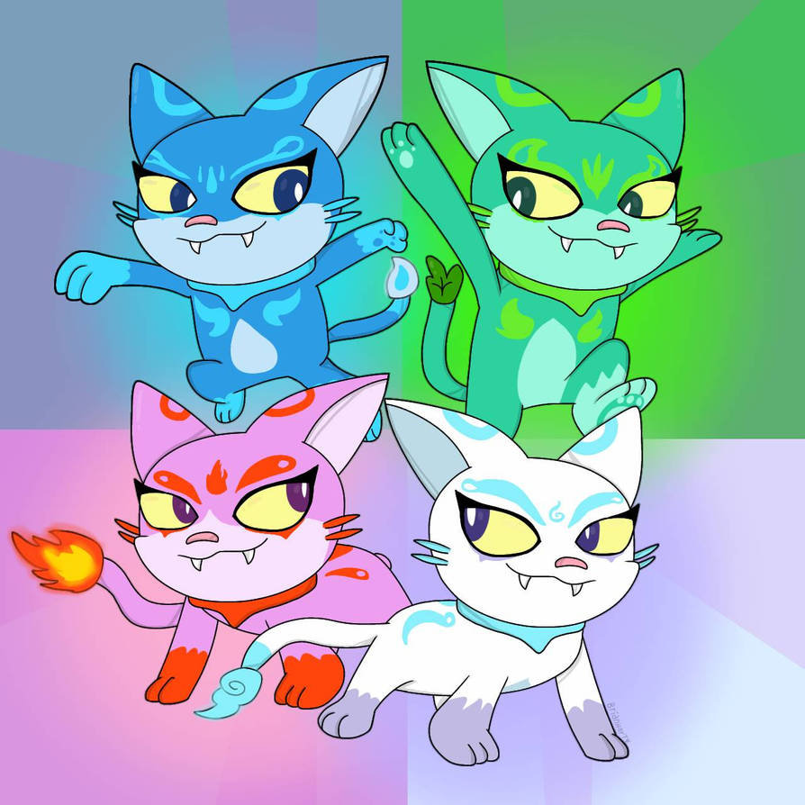The Elemental cats by HartBrian06 on DeviantArt
