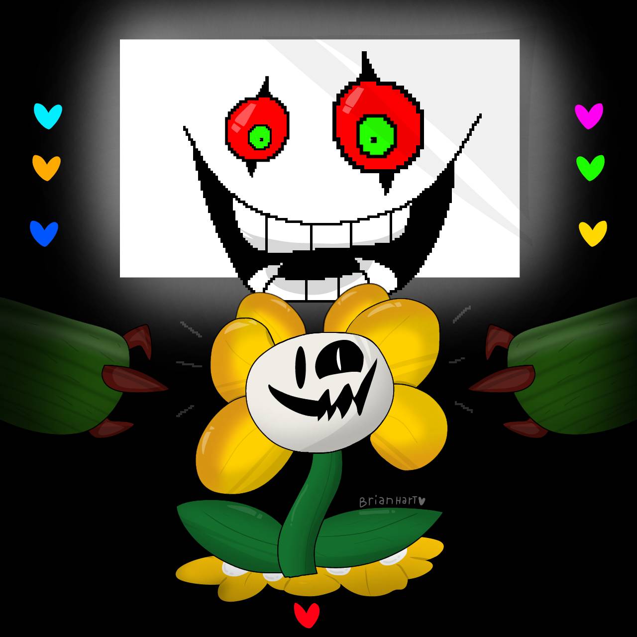 UT fanart - Flowey and Omega Flowey