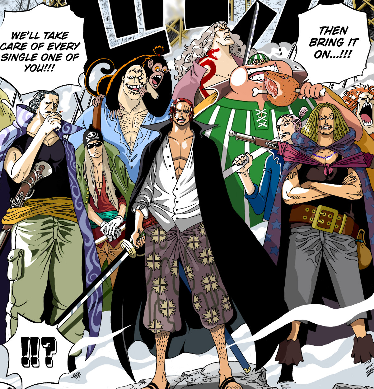 one piece shanks crew bounty