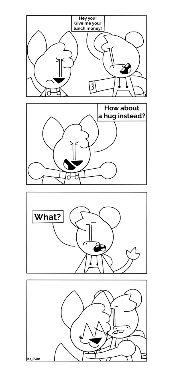 How about a hug instead? by ItsEvan220 on DeviantArt