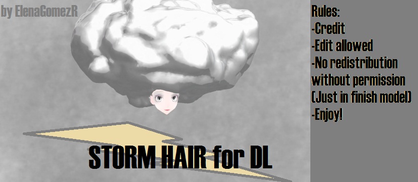 MMD Storm Wig for DL