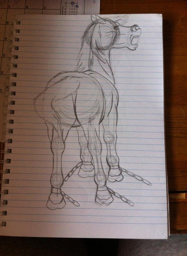 request - chained horse sketch