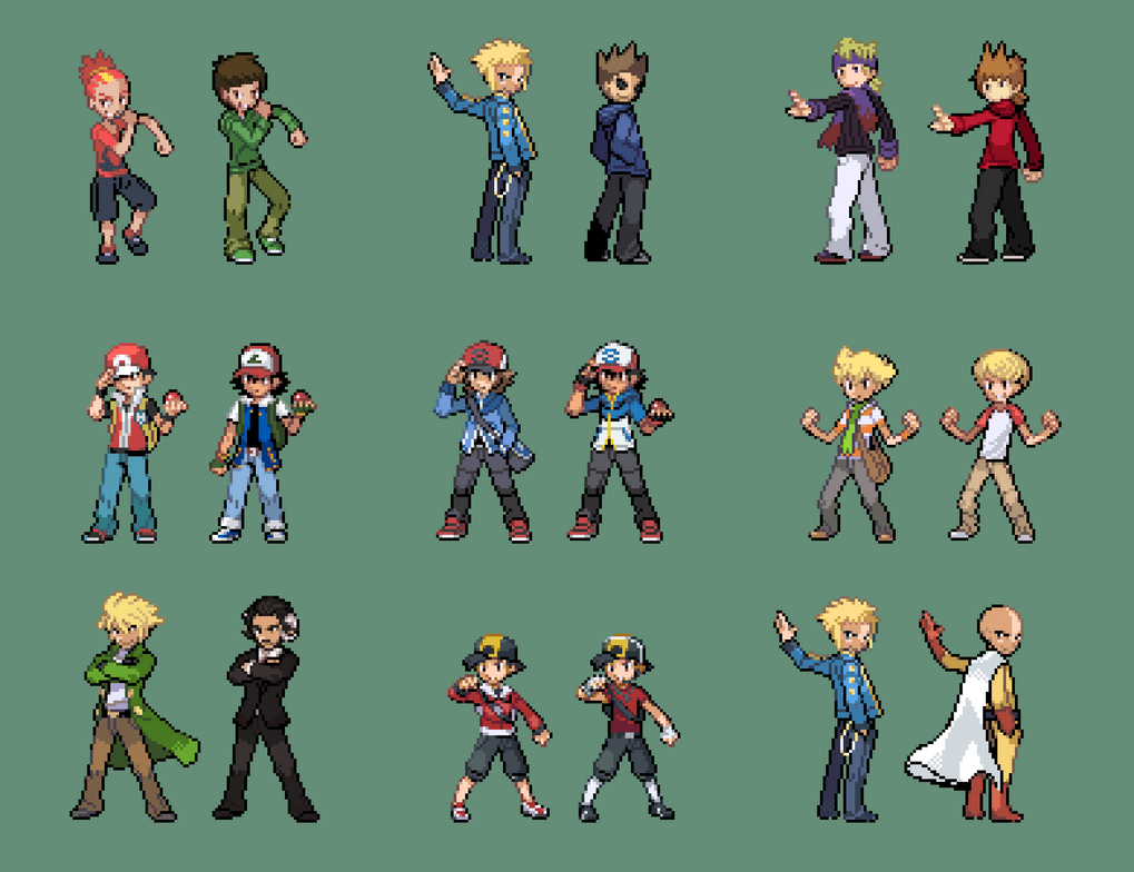 Pokemon Trainer Sprite Edits by EPaulM on DeviantArt