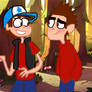 Norman and Dipper in the forest REQUEST