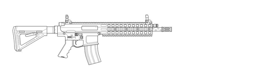Pdw Line Drawing PDW CARBINE LONGER by MarkCoup on DeviantArt