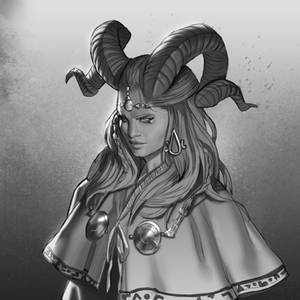 Faun shaman portrait