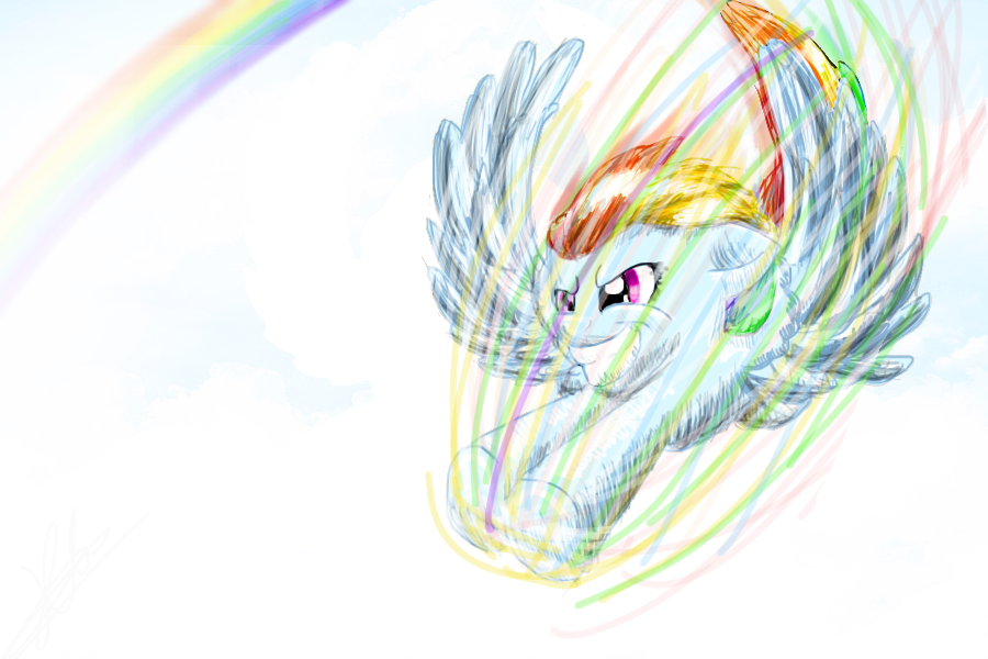 Rainbow Dash - Just a bit more for Sonic Rainboom