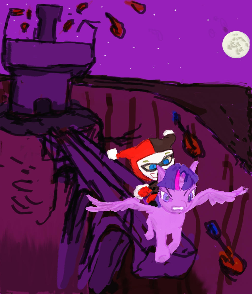 Harley and Twilight escape