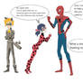 Ladybug meet Spider man with Text