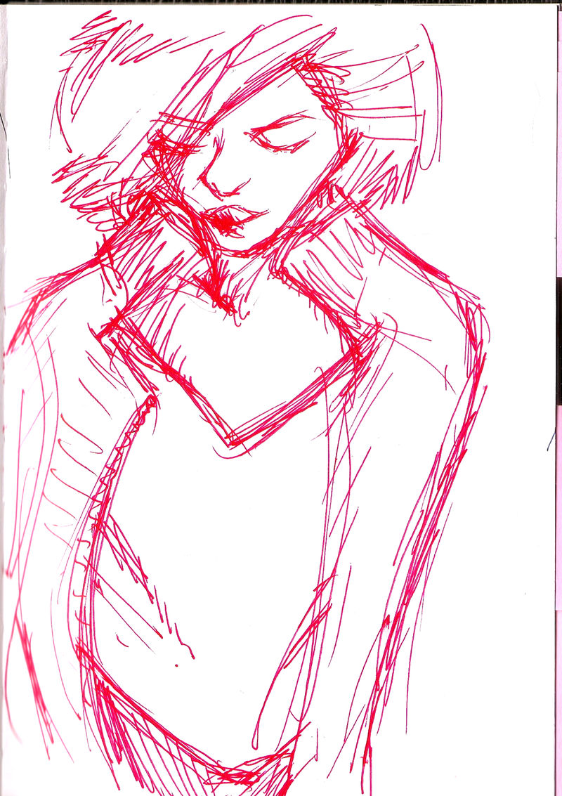 Red pen sketch by ShadowClad17 on DeviantArt