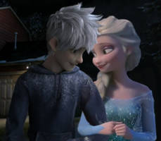 Jack and Elsa arm in arm