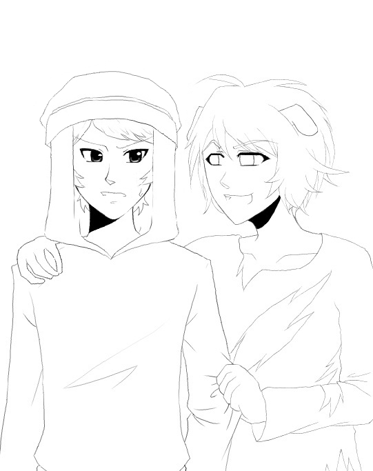 Piggeh n Stephano lineart