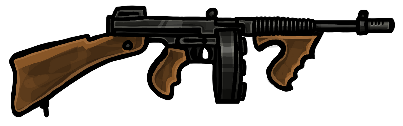 Cropped Gun M1928 Tommy Gun by IvanCartoonWorld on DeviantArt