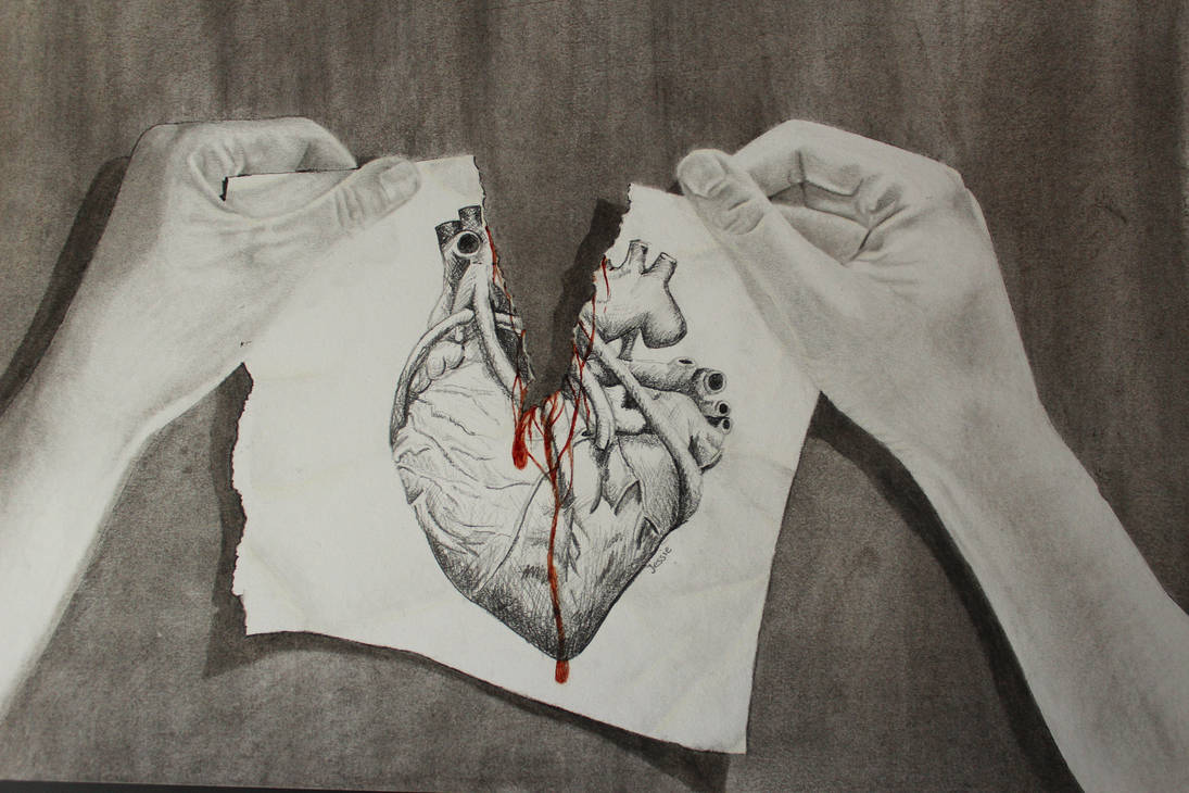 Картины разрыва. Сердце арт. Разорванное Анатомическое сердце.