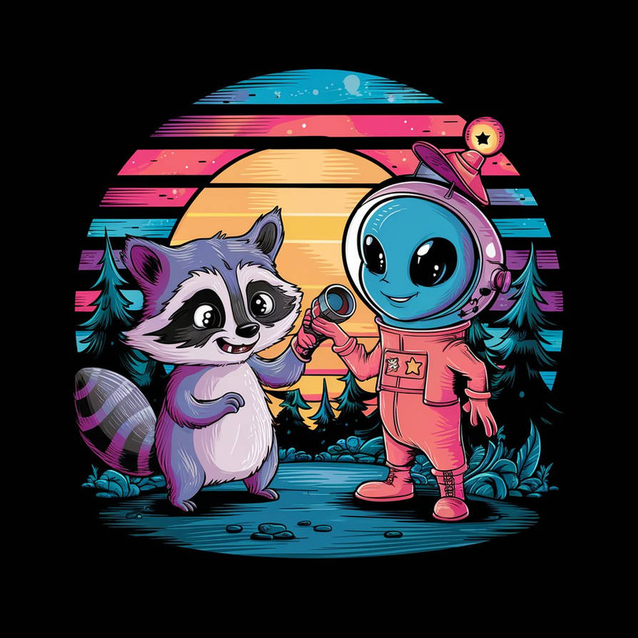 Rac Rac Alien Raccoon Alien Encounter by dhanrakhmad on DeviantArt