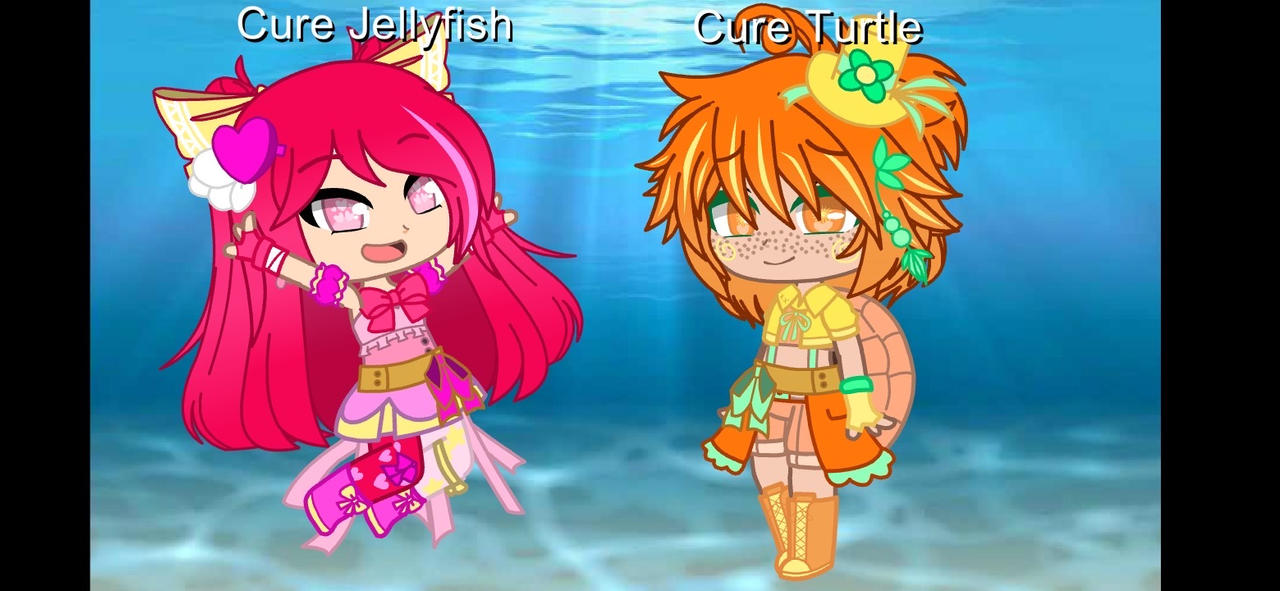 Cure Jellyfish and Cure Turtle by PS1215 on DeviantArt