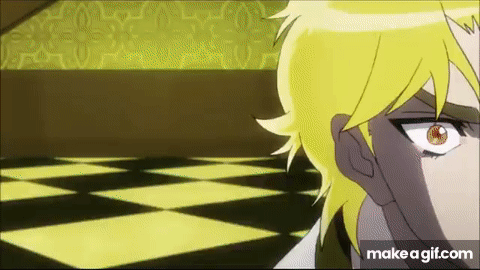 Resultado de imagen de dio vs jonathan mansion gif